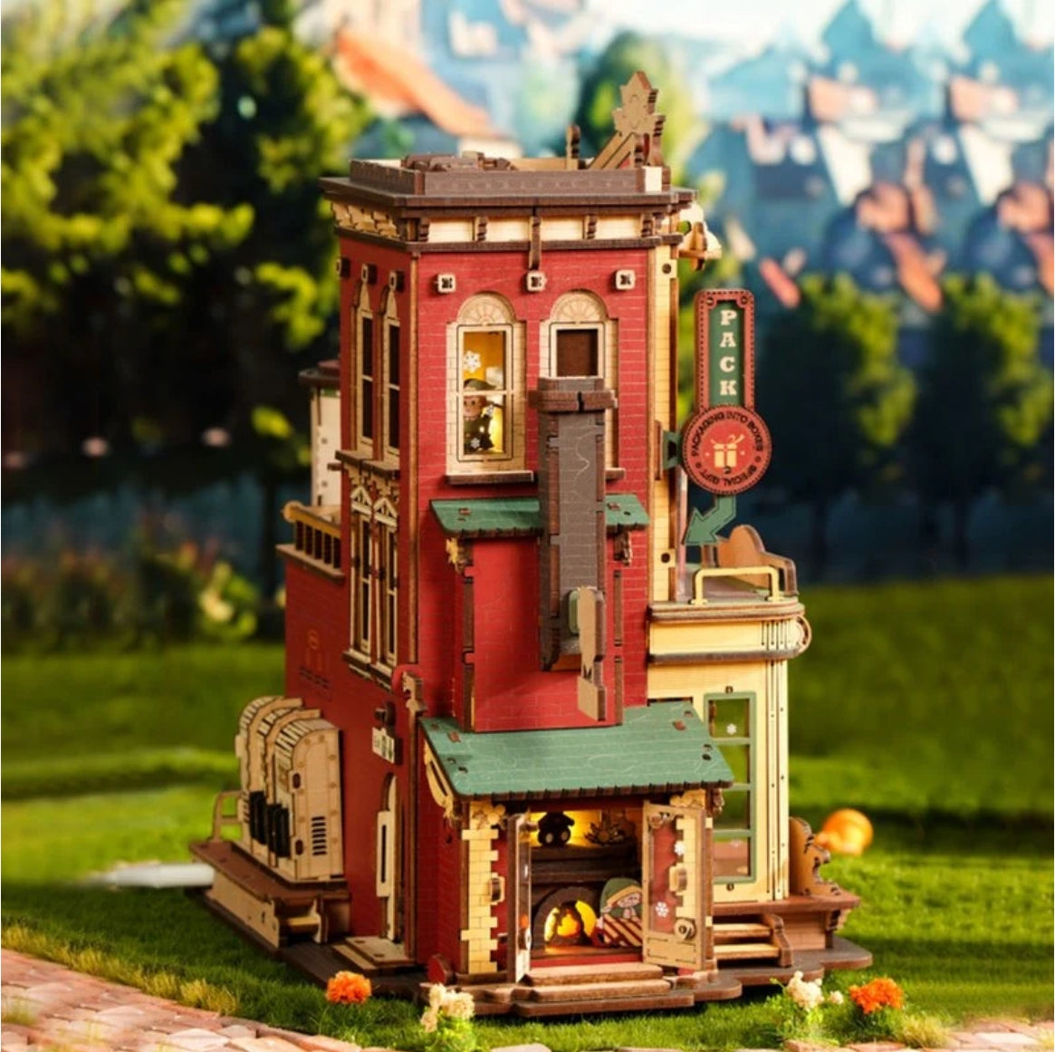 Christmas Dream Gift Factory DIY Miniature House Music Box