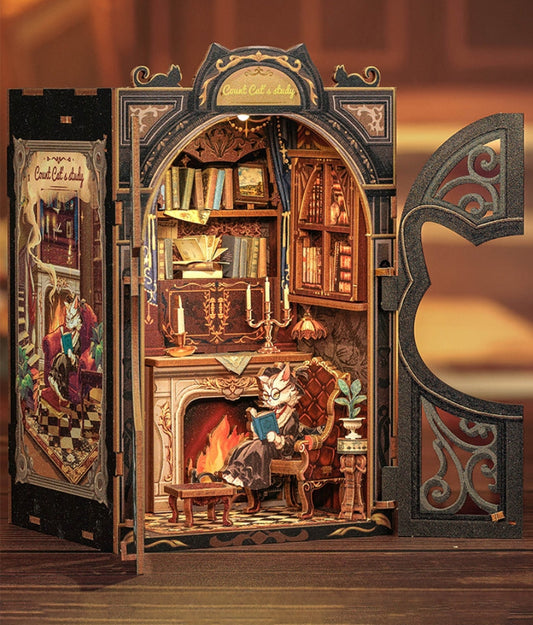 Count Cat's Study DIY Book Nook Kit