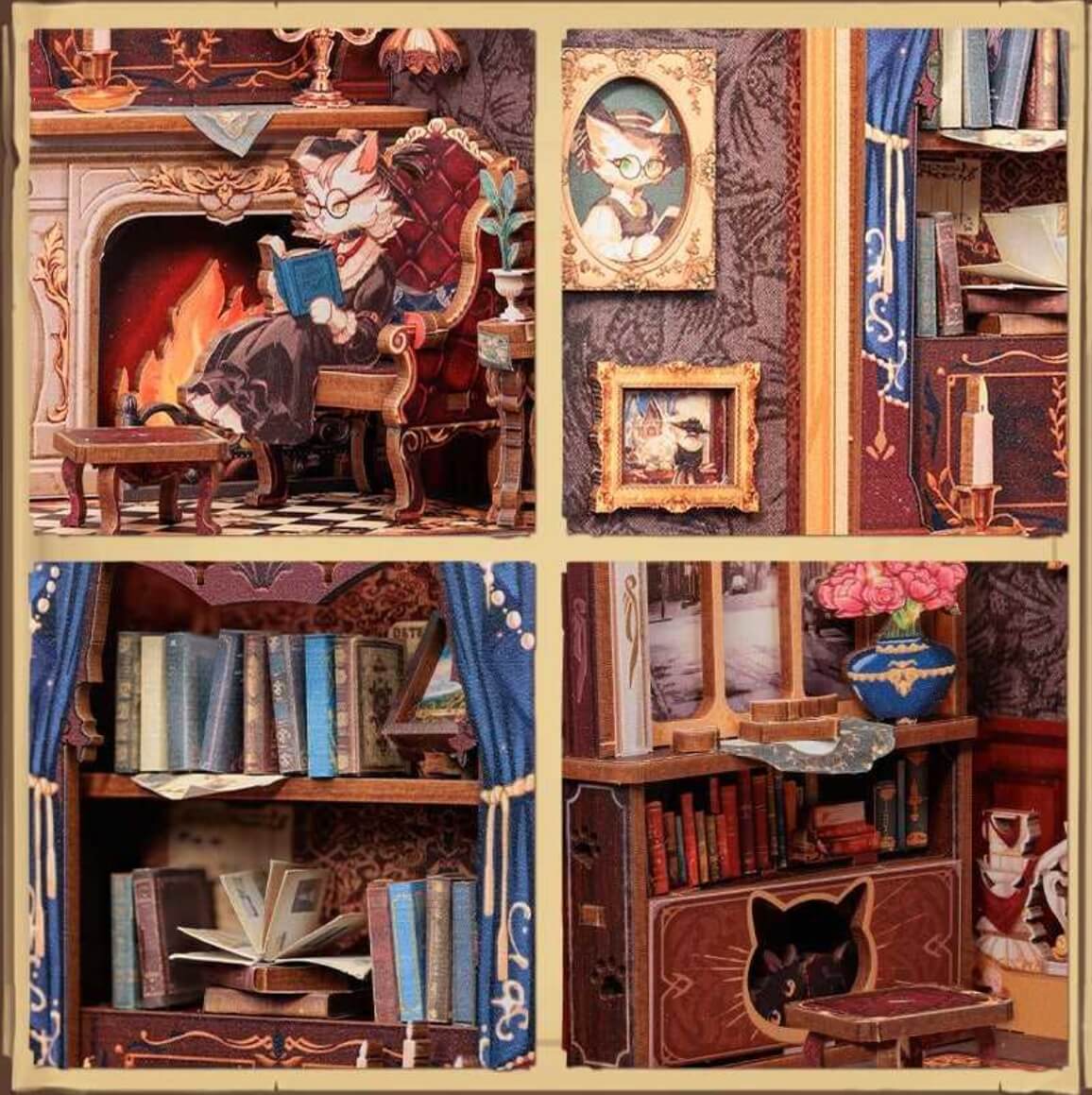 Count Cat's Study DIY Book Nook Kit