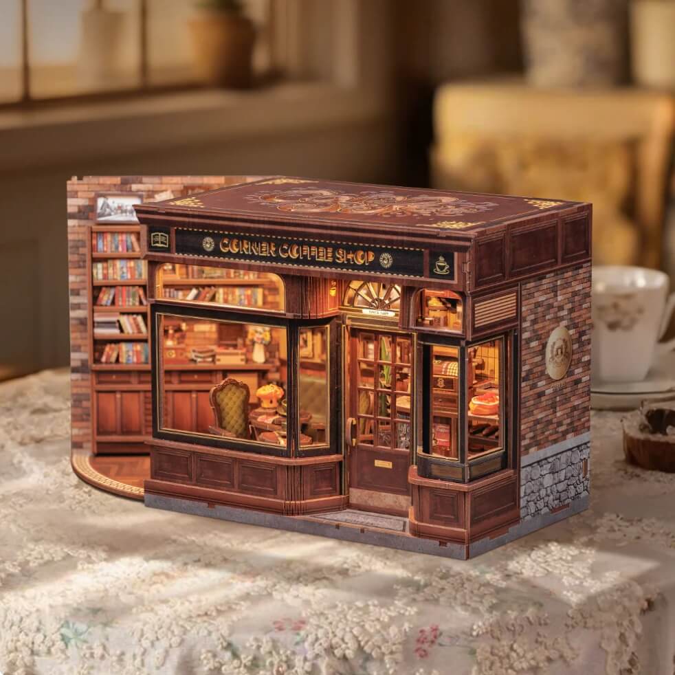 CORNER COFFEE SHOP DIY Dollhouse Kit