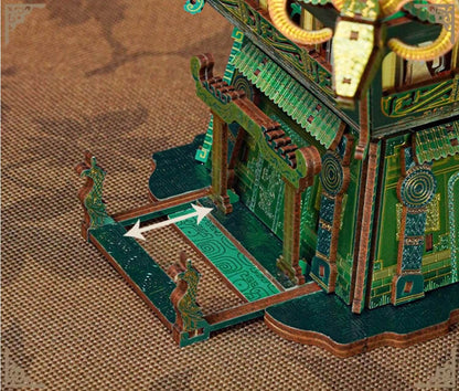 Four-goat Square Zun 3D Puzzle DIY Desktop Storage Kit