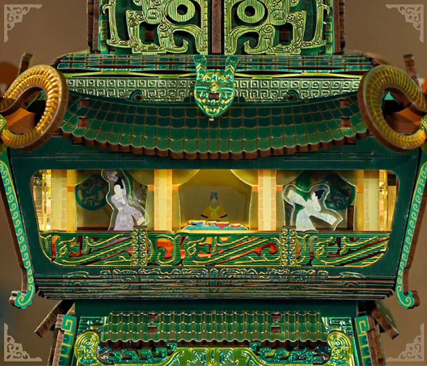 Four-goat Square Zun 3D Puzzle DIY Desktop Storage Kit