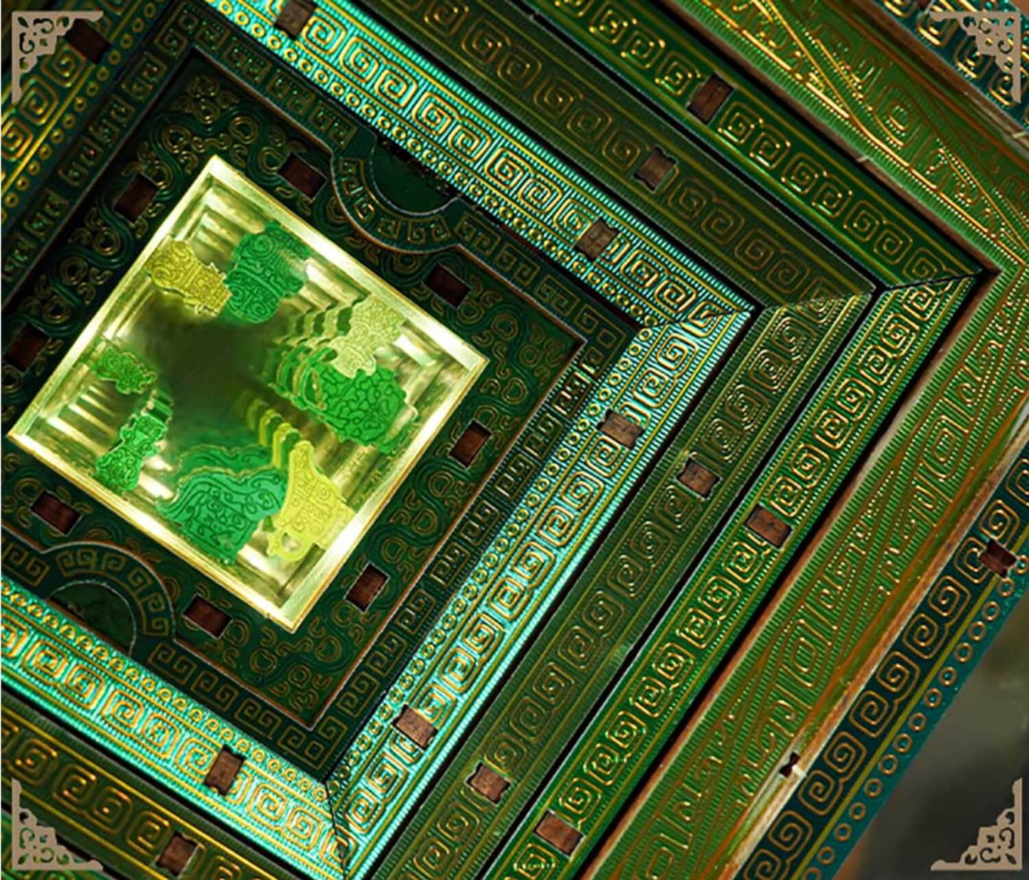 Four-goat Square Zun 3D Puzzle DIY Desktop Storage Kit