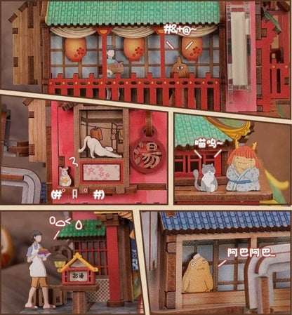Onsen Saga DIY Miniature House Kit | Japanese Bathhouse