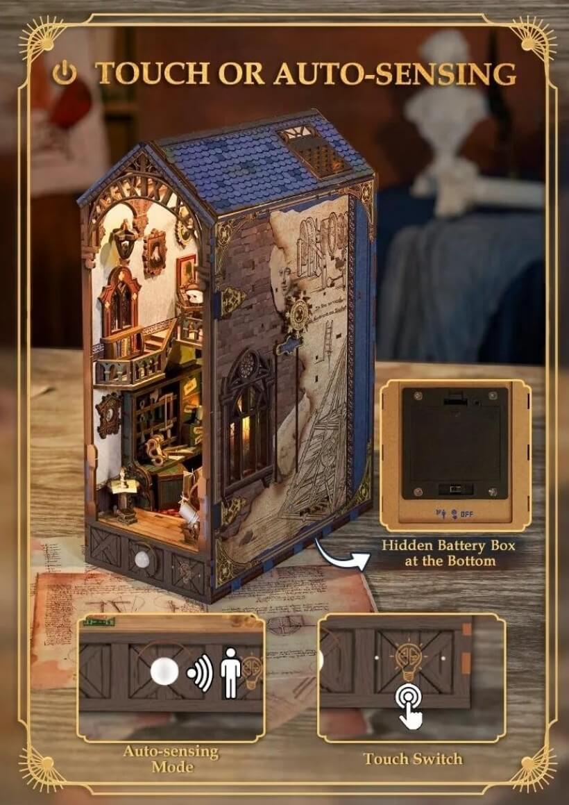 Leonardo Da Vinci DIY Book Nook Kit