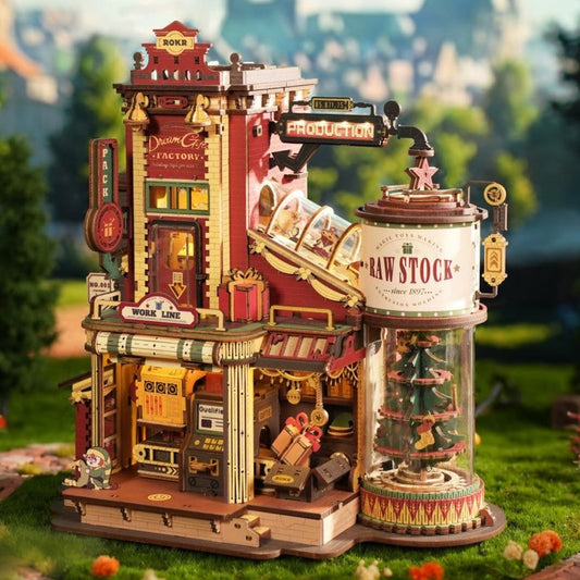 Christmas Dream Gift Factory DIY Miniature House Music Box