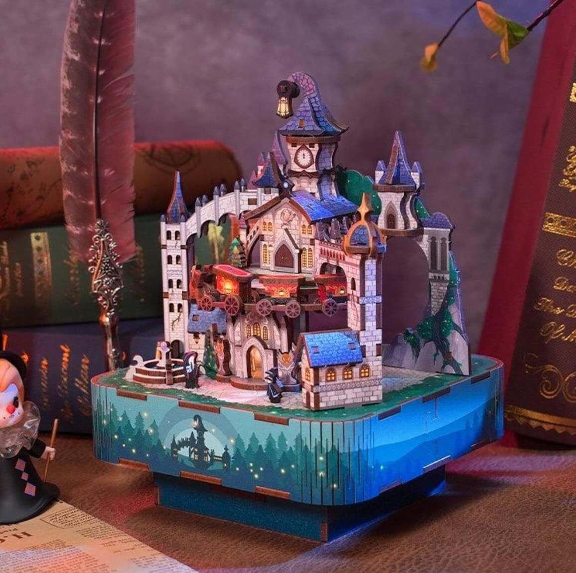 Harry Potter Magical Castle DIY Wooden Music Box Puzzle