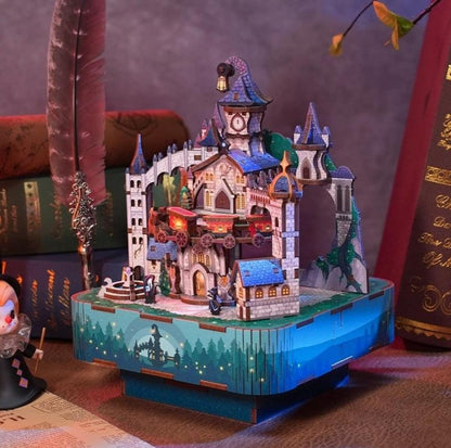 Harry Potter Magical Castle DIY Wooden Music Box Puzzle