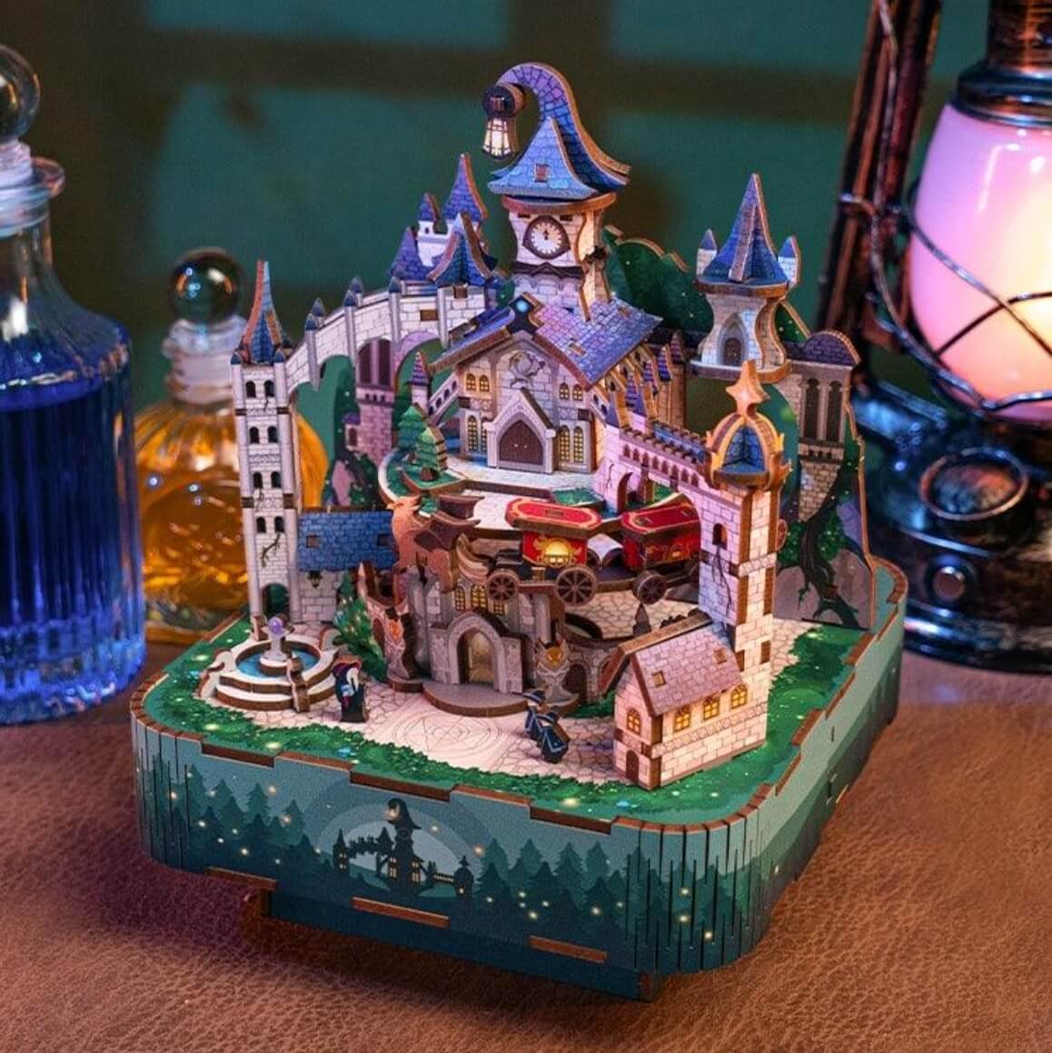 Harry Potter Magical Castle DIY Wooden Music Box Puzzle