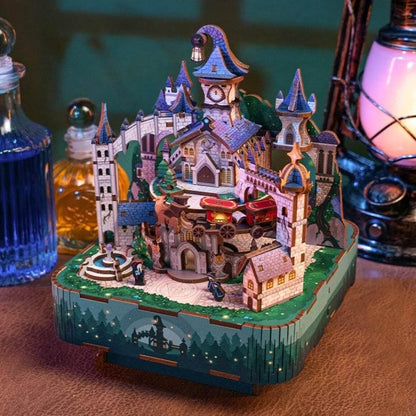 Harry Potter Magical Castle DIY Wooden Music Box Puzzle
