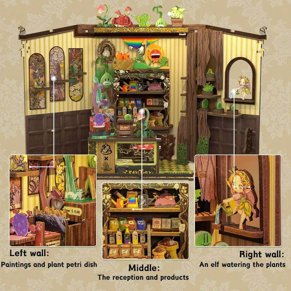 Fantasy Plant Shop DIY Book Nook Kit