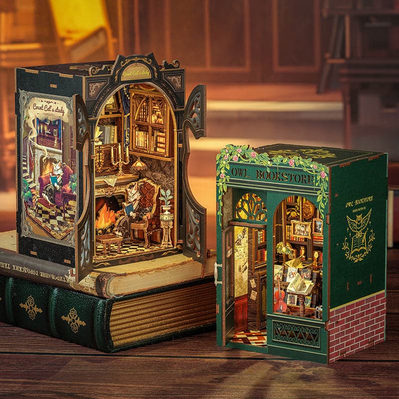 Owl Bookstore DIY Book Nook Kit