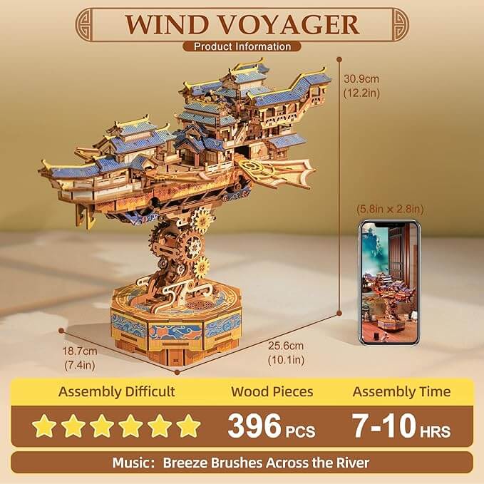 Vintage Airship 3D Wooden Puzzle