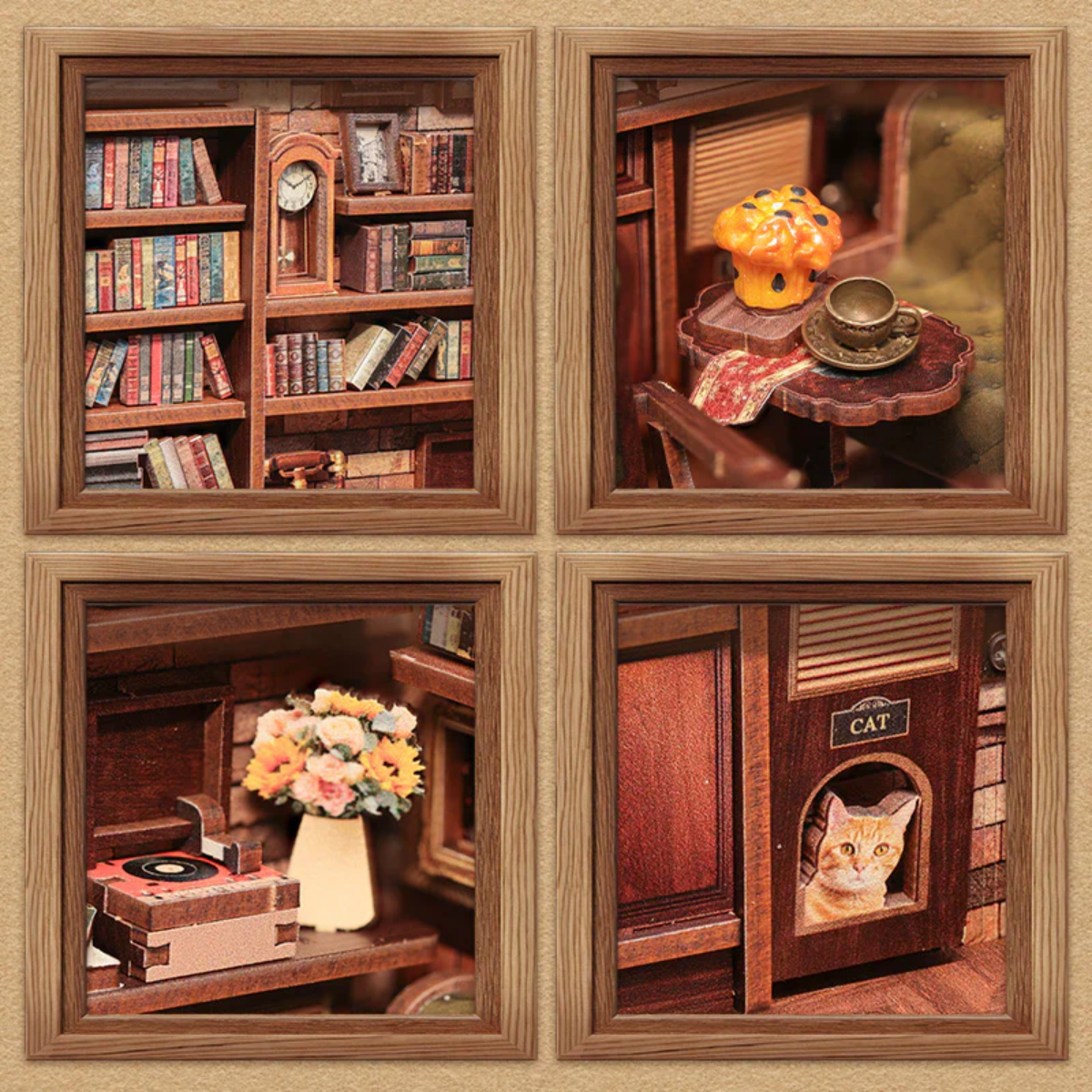 CORNER COFFEE SHOP DIY Dollhouse Kit