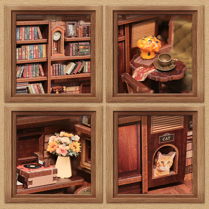 CORNER COFFEE SHOP DIY Dollhouse Kit