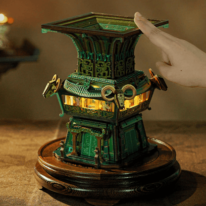 Four-goat Square Zun 3D Puzzle DIY Desktop Storage Kit